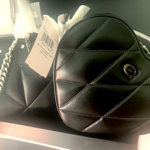 Coach quilted heart bag large